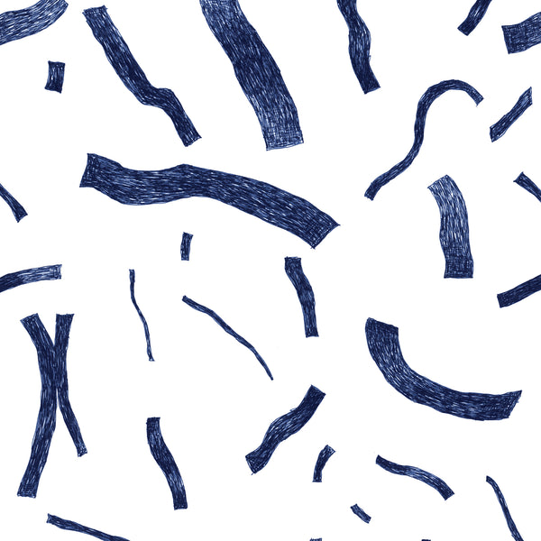 Papier peint #56 Wood - Bleu encre